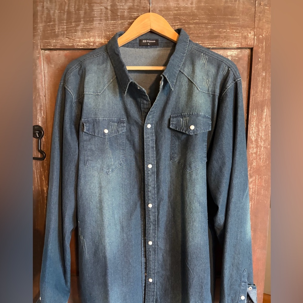 Express Blue Denim Shirt